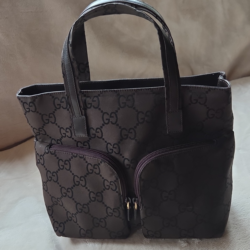 Gucci Dark Brown GG Pattern Tote - Picture 2 of 9